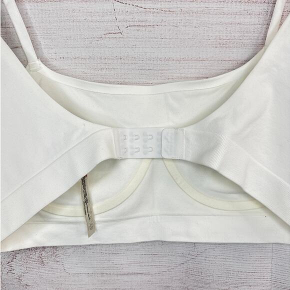New Free People Intimately White Bonded Underwire Square Neck Bra Top Size Small - Picture 5 of 5
